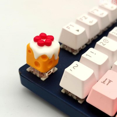 現貨女神 鍵帽 可愛藍莓 櫻桃奶酪 芝士客製化個性手工機械鍵盤鍵帽-麵包店長簡約