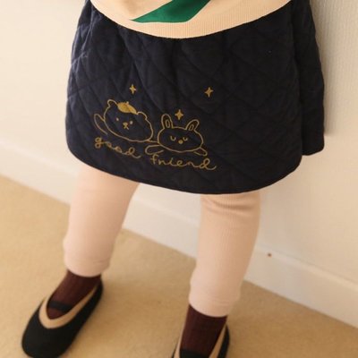 【現貨11】韓國童裝 正韓品牌 Buttercup冬款童趣畫風刷毛褲裙