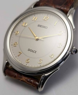 【錶友已收藏】SEIKO 5E31-7A40 高級石英 年誤差10秒內 超薄款 瑪瑙裝飾 原廠錶盒