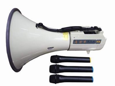 欣晟電器-45瓦功率輸出內建鋰電池設計SHOW ER-68系列肩背型攜帶式三頻無線大聲公/喊話器(內建電量顯示燈)