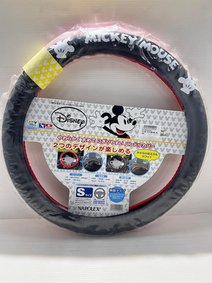 【威能汽車百貨】NAPOLEX Disney米奇方向盤套 車用 黑紅（WD-291）