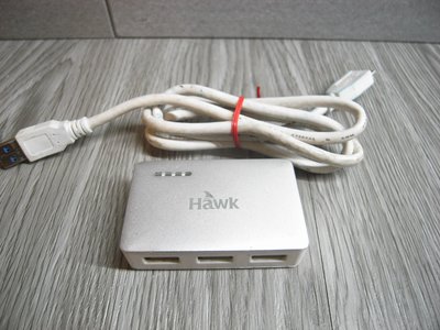 二手 逸盛科技 Hawk U490 USB 3.0 高速4埠HUB-2.0A AD 01-HUT490