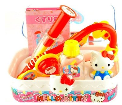 日本 SANRIO 三麗鷗 正版授權 Hello Kitty 凱蒂貓 手提盒 醫護手提箱 醫生組合 扮家家酒 玩具
