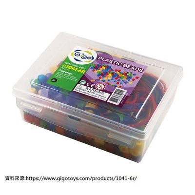 【綠海生活】智高 Gigo #1041-6R 小珠子(含6條繩子) 益智遊戲 玩具 積木 聖誕禮物