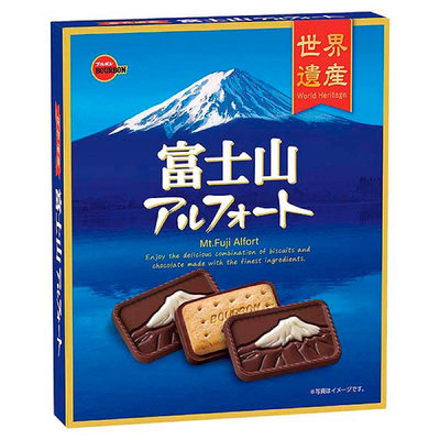 「日本進口」￼BOURBON北日本 富士山帆船餅乾(巧克力風味)141.4g