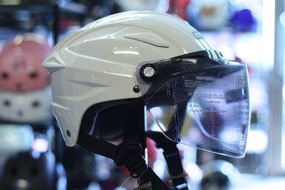 M2R SP-11 雪帽/半罩安全帽 透氣、內襯可拆洗、抗UV超耐磨長鏡、MIT - 白