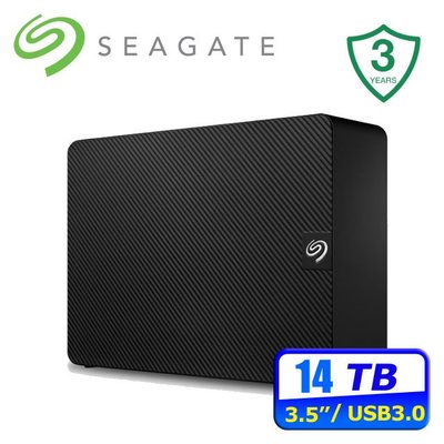 (附發票)2021年新款Seagate新黑鑽14T 14TB USB3.0 3.5吋外接硬碟(含資料救援服務)