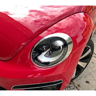 【JR佳睿精品】2019 VW Beetle 福斯 金龜車 改裝 電鍍 前燈框 大燈框 飾條 電鍍條 百貨 裝飾