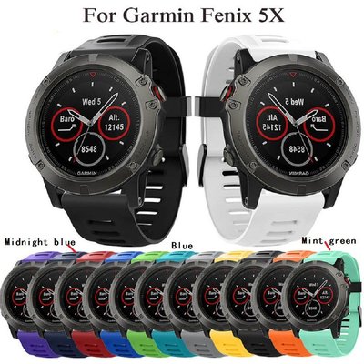 適用於 Garmin Fenix 3 / Fenix 5X 錶帶矽膠錶帶運動腕帶更換