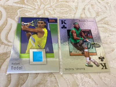 【紅土之王 納達爾Nadal】Ace 高比例 銀亮面實戰球衣+少見特卡共2張