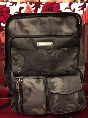 MINI 二手精品 DIESEL 三用包 後背包 公事包 斜背包 手提包 黑色迷彩 日本購買
