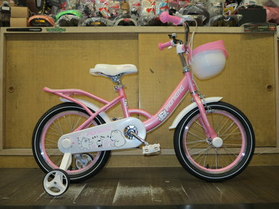【冠鑫自行車】PIONIERE 邦尼熊 16吋 單速 童車 兒童腳踏車 輔助輪款式 充氣胎 粉紅色 高雄