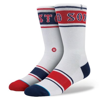 [現貨]美式休閒運動襪 MLB球隊波士頓紅襪Boston Red Sox經典Stance 中高筒職業棒球 生日交換禮物