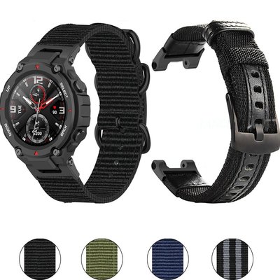 適用於 Amazfit T-Rex2 智能手錶帶運動手鍊的尼龍帆布錶帶運動手鍊, 用於 Amazfit Trex T-R