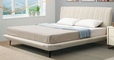 【N D Furniture】台南在地家具-奢華風格科技布米色系6尺雙人床台床架YH
