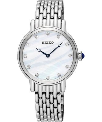 SEIKO 精工 高級經典晶鑽女錶(SFQ807P1)-29mm 7N00-0BL0S耶誕驚喜價