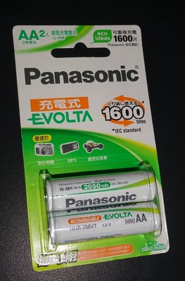 點子電腦-北投EVOLTA◎國際牌 Panasonic 2000mAh 3號充電電池*2◎可重複充電1500次，160元