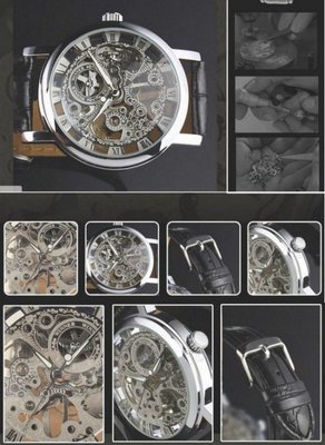 036 機械錶 鏤空雕花透視機械腕錶 CURREN 卡瑞恩 Winner