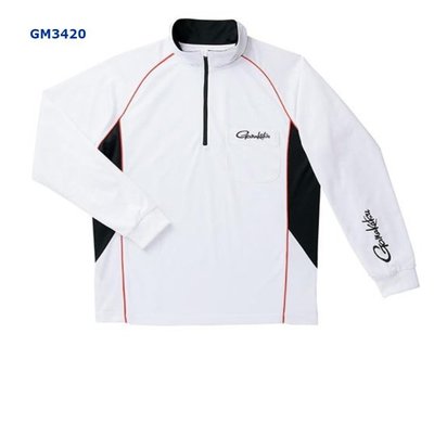 五豐釣具-GAMAKATSU 新款穿時冷感~舒適穿著的長袖排汗衫GM-3420特價1600元