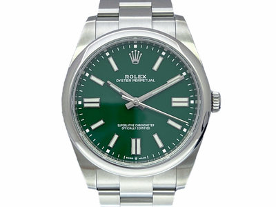 【JDPS 御典品 / 勞力士專賣】ROLEX 勞力士錶 Oyster Perpetual 124300 41mm 綠面盤 附盒証 編號:T775