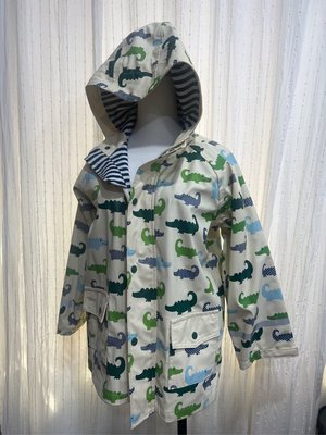 95新 二手 韓國精品兒童鱷魚印花連帽半身雨衣