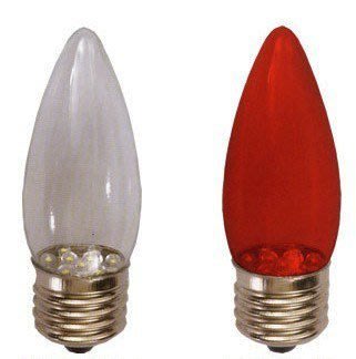 E27LED E14LED尖型燈泡~紅光、燈泡色。e12 led神明燈專用LED神明燈e27 led尖清燈泡