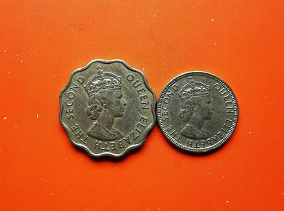 【二手】 毛里求斯早期伊二世版60、70年代鎳幣103 紀念幣 硬幣 錢幣【經典錢幣】