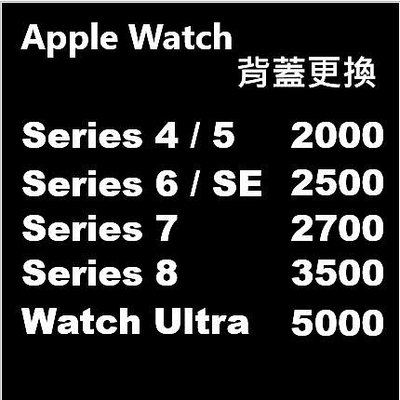 Apple watch更換背蓋背蓋破裂/換殼/背蓋維修/蘋果手錶1/2/3/4/5/6/7/8/Ultra/SE