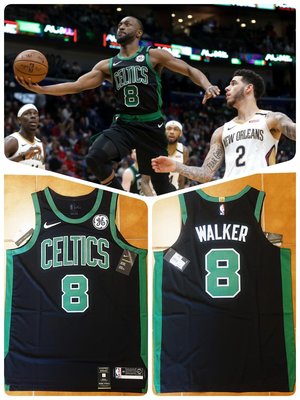 Kemba Walker NBA Nike 賽爾提克球員版球衣 隊網贊助標 黑綠 AU
