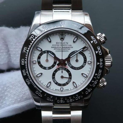 二手全新Rolex 勞力士 迪通拿系列116500熊貓盤 4130機芯 三眼計時碼錶 男士機械手錶無計時功能