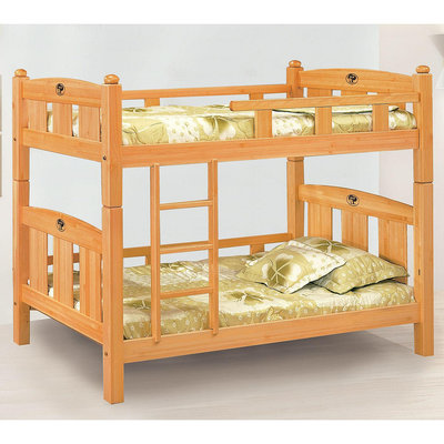 【在地人傢俱】24 輕鬆購-貝比雲檜木3.5尺雙層床/上下舖雙人床架~四分床板 GD110-3