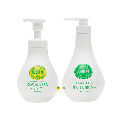 【JPGO】日本製 MIYOSHI 無添加洗髮水 500ml#350 弱酸性潤髮精 500ml#336
