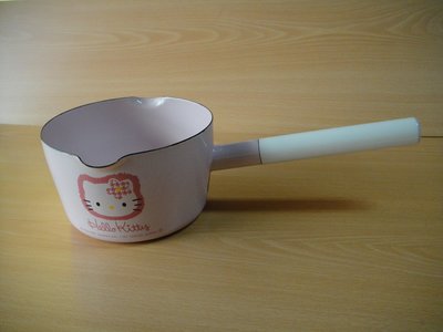 HELLO KITTY 千鳥格 琺瑯 單手鍋 牛奶鍋 12cm～1997年～