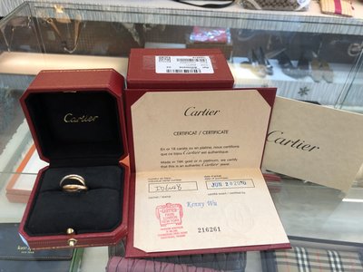 布蘭斯名牌館*專櫃正品Cartier 經典款的三環戒9號附保卡本月特價品