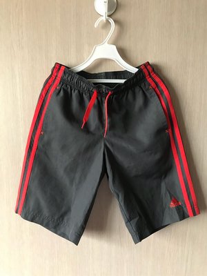 Adidas 愛迪達黑色紅邊風褲
