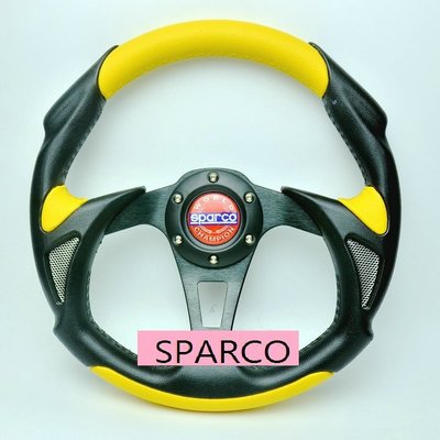SPARCO黃色方向盤比賽車FORTIS FIT YARIS FOCUS馬3馬6K6K8大鵬灣E30E36ALTIS