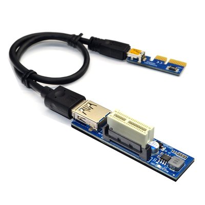PCI-E3.0 1X延長線電腦PCIE保護板轉接卡USB3.0擴充卡專用延伸板
