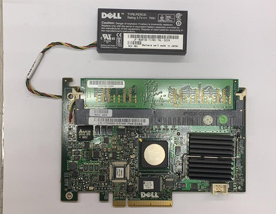 【尚典3C】Perc 5i Dell 2950 LSISAS1068 SAS PCI-e RAID 控制器 256MB+電池 中古.二手.