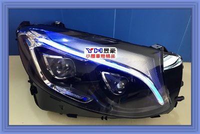 【小林車燈精品】BENZ W253 GLC 美規 低階改高階 全LED 4透鏡魚眼大燈 啟動一抹藍 附實車照