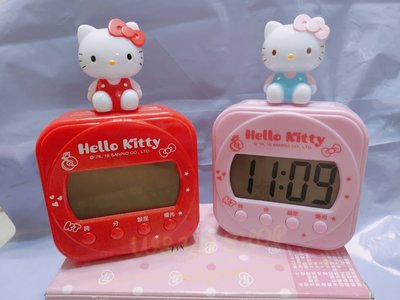 (W SHOP)三麗鷗 Hello Kitty專屬音樂語音報時鬧鐘 台灣製造 貪睡 夜燈 報時 JM-6502KT