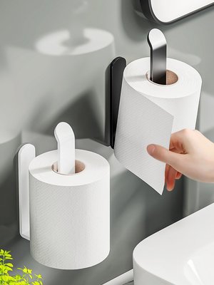 一次性紙巾架盒免打孔卷紙架筒廁所手紙廁紙置物掛架