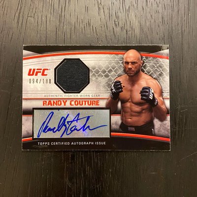 2010 Topps UFC Knockout Flighter Relics Auto Randy Couture 親簽 格鬥拳擊卡 卡片#094/188
