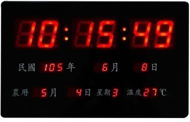 [時間達人] EDISON愛迪生插電式LED萬年曆電子鐘 EDS-A38