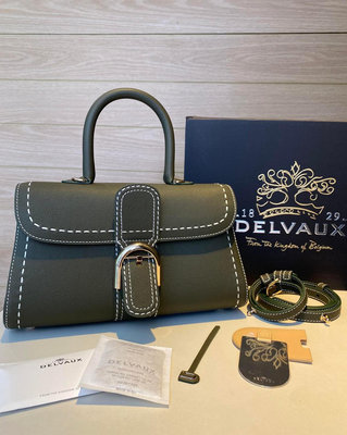 17：Delvaux brillant#外縫 軍綠橫28