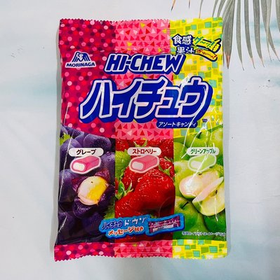 日本 MORINAGA 森永 嗨啾 綜合水果風味軟糖 90g 葡萄/草莓/青蘋果