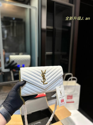 【二手】（禮盒包裝） YSL 高級魚子醬 信封包 Woc 新鮮出爐啦簡