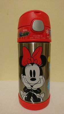 (特價出清)美國膳魔師Thermos不鏽鋼保冷保溫瓶吸管式水壺水杯, 新版米老鼠米妮(微瑕疵特價)