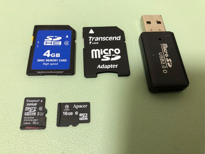 micro 32與16GB，usb2.0讀卡機（micro)