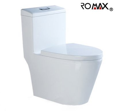 《台灣尚青生活館》美國品牌 ROMAX R8028 水龍捲 單體馬桶 兩段式沖水 含緩降馬桶蓋 同TOTO雙龍捲