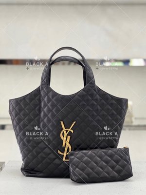 【BLACK A】Saint Laurent YSL ICARE Maxi Shopping Bag 小羊皮托特包 Blackpink Rosé同款 價格私訊